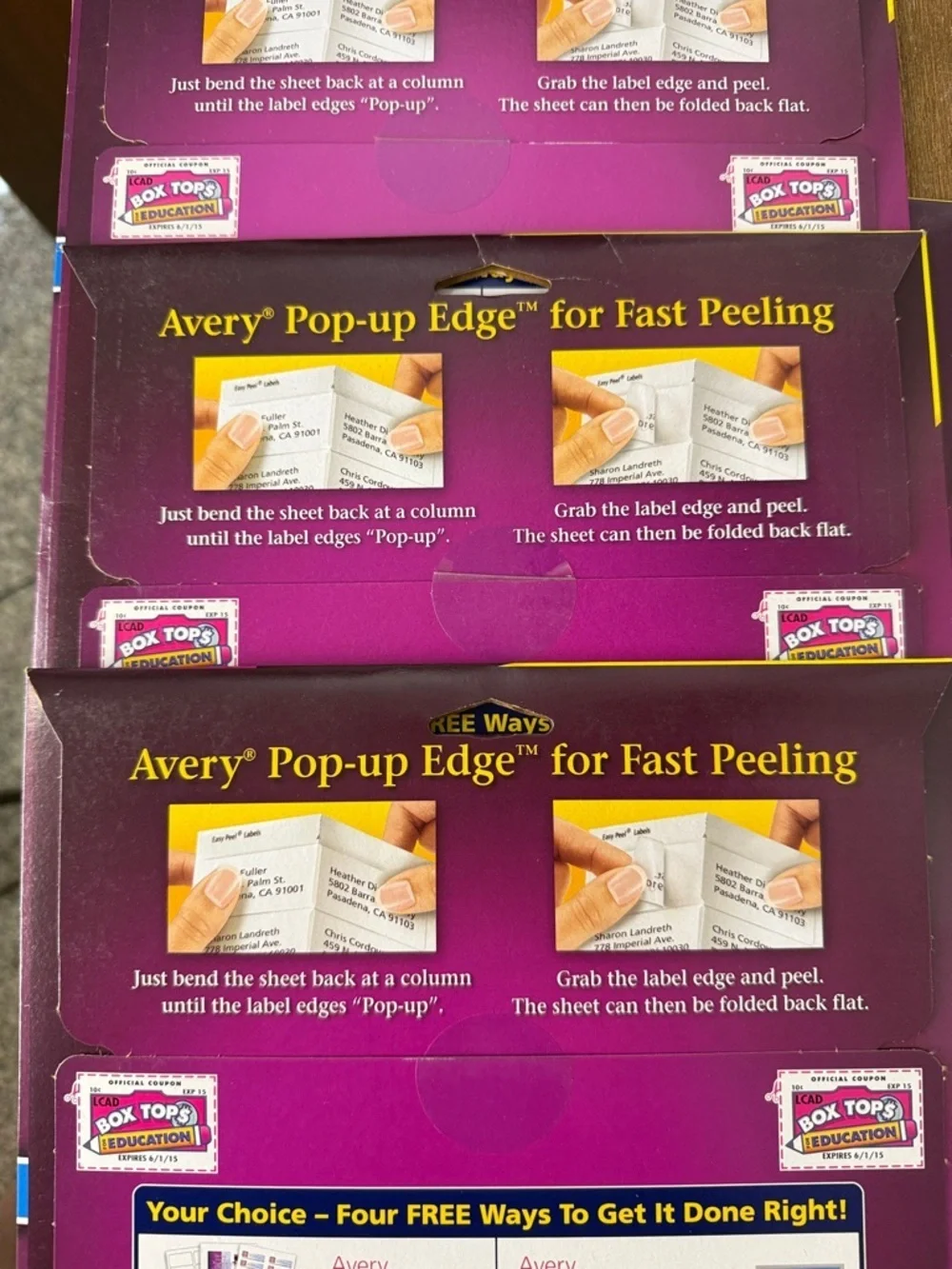 Avery 5162 Clear Easy Peel Address Labels 532 Labels 3 packs Sealed 1 Pack Open